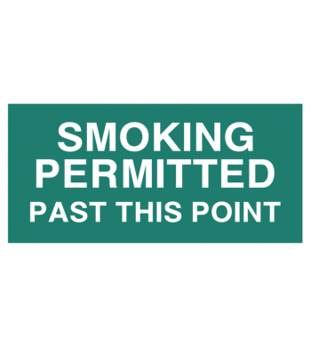 SMOKING PERMITTED PAST THIS POINT