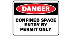 DANGER CONFINED SPACE ENTRY BY PERMIT ONLY
